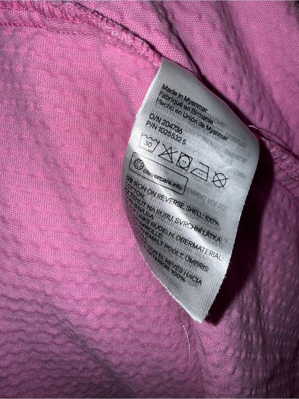 Divided (Medium) Hot Pink Ribbed Button Up - Picture 4 of 4